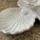 Vintage shell dish in glazed terracotta