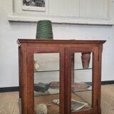 Old oak counter display case