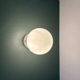 Vintage wall or ceiling light globe in white opaline.