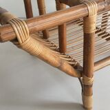 Coffee table, rattan magazines 1950