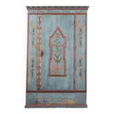 Armoire de mariée peinte en art populaire de ferme rustique 1811