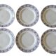 6 antique flat plates in Saint-Amand earthenware (Nord)