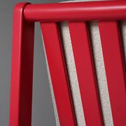 Paire de chauffeuses scandinaves vintage rouge et écru