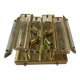 Brass Glass Flushmount, 1970s