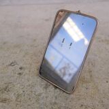 Vintage silver barber's mirror 20cm x 13cm