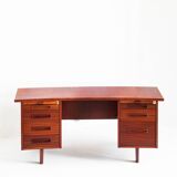 Mid-century desk with drawers and trays. Scandinavian style. France, 60
