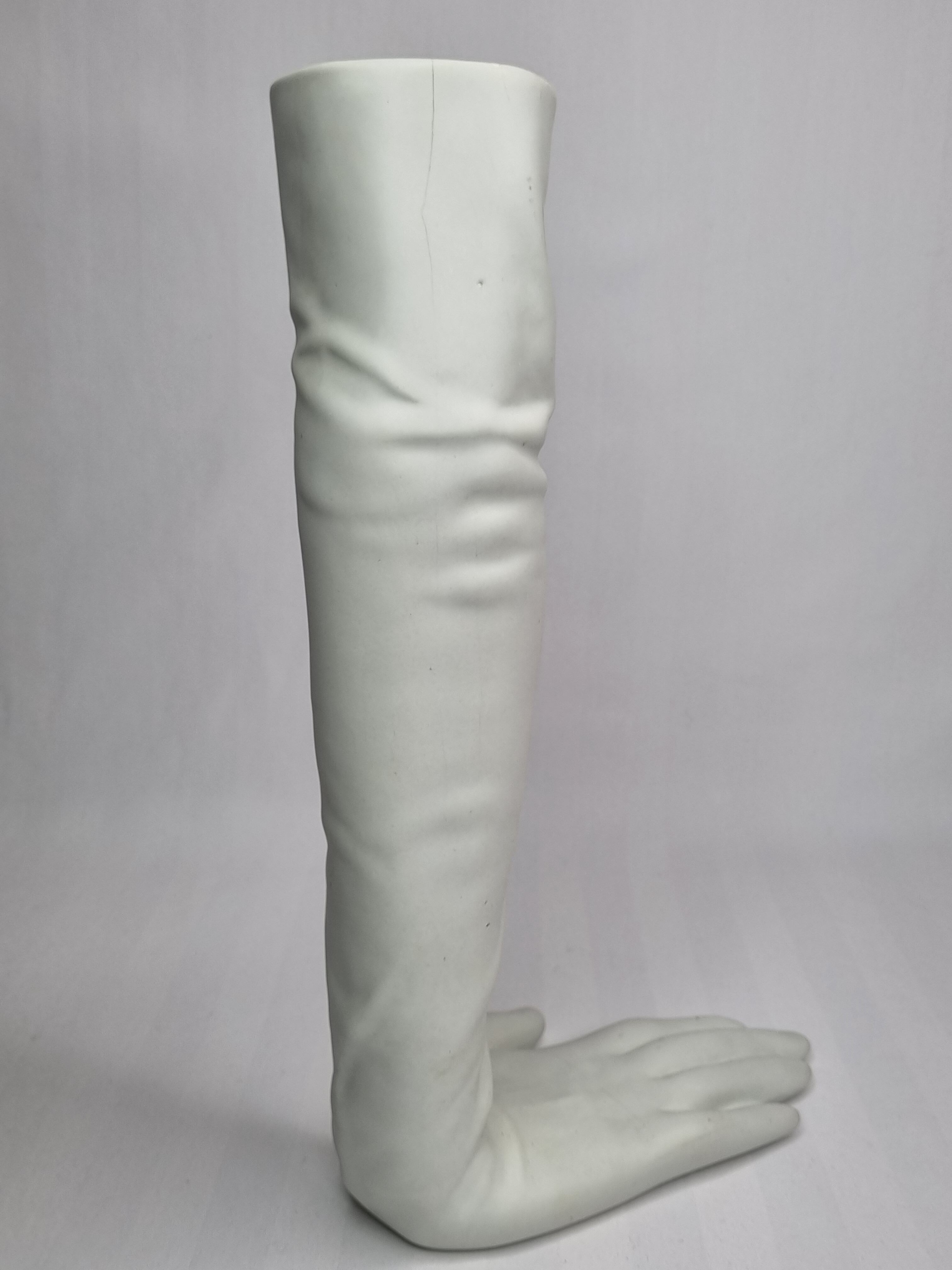 Vase in the shape of a glove "Hepburn", 80s, 31 cm