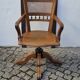 Victorian oak swivel armchair