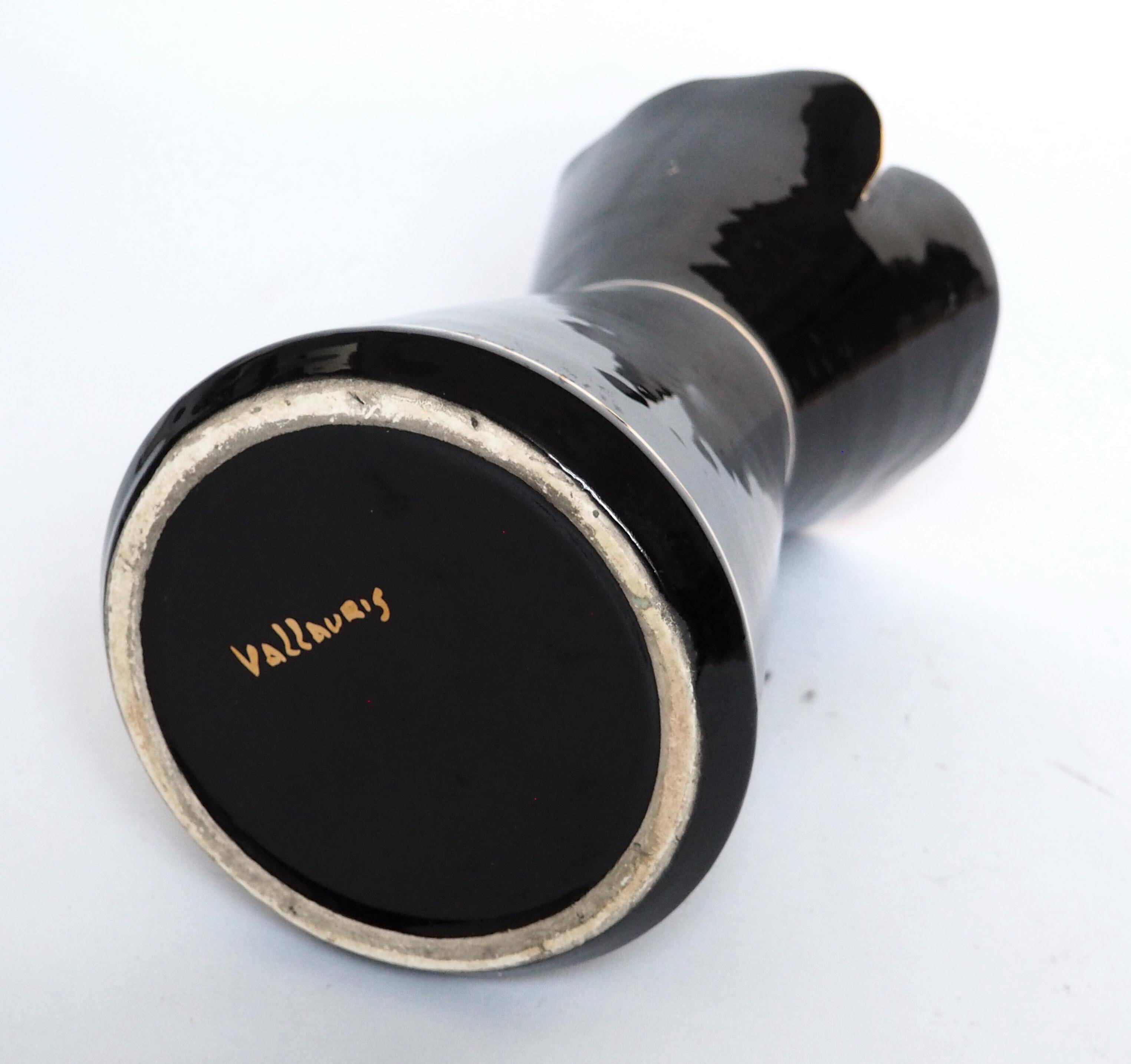 Black Vallauris vase