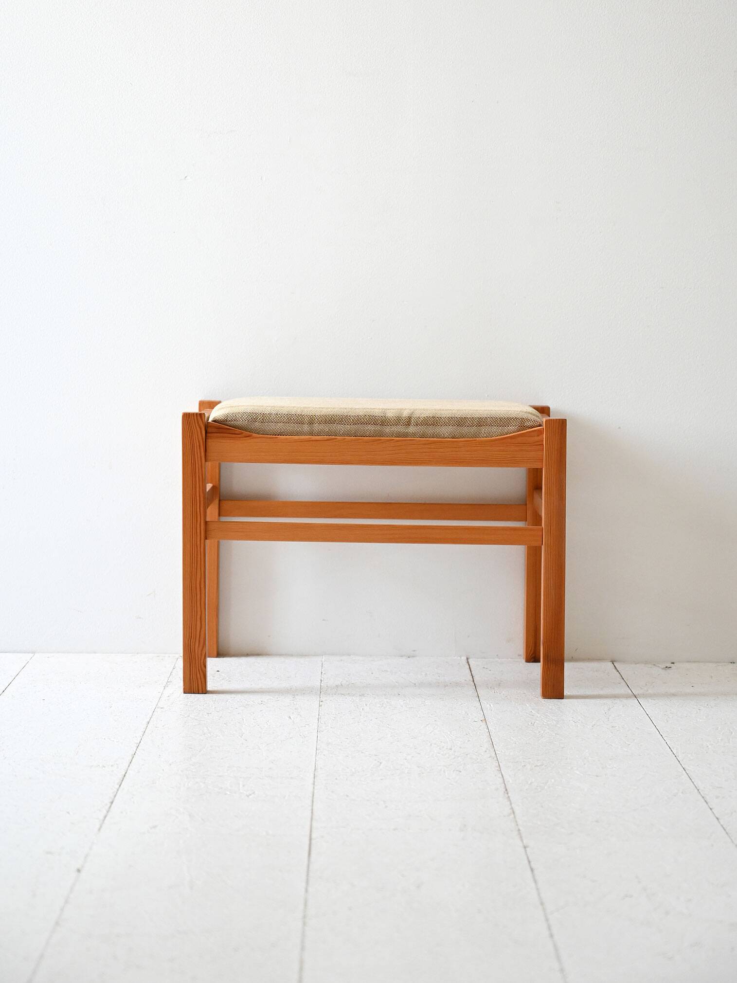 Scandinavian Oak Vintage Footstool