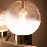 Mazzega Murano Chandelier / Space Age Glass Pendant Light 1970s Italy