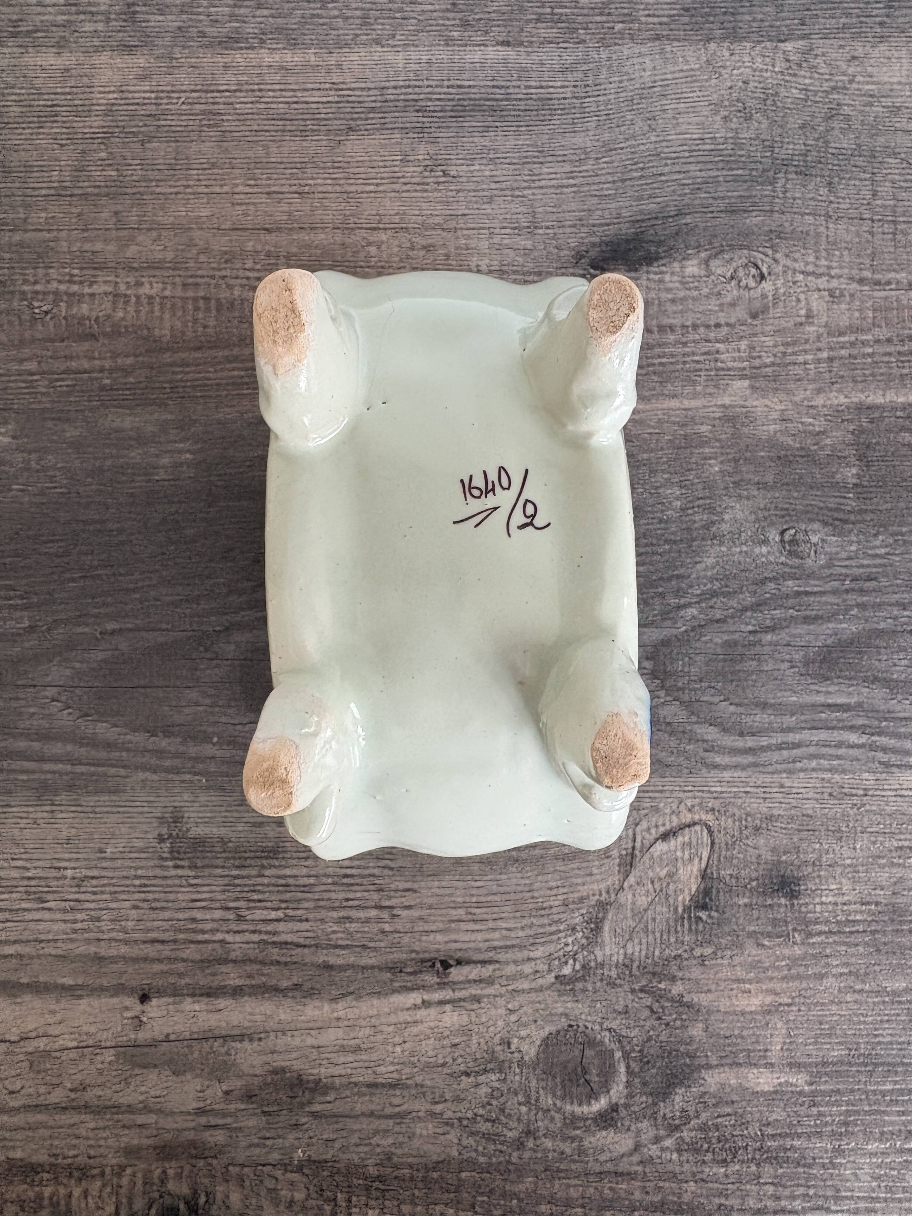 Antique cache-pot in Art Nouveau faience