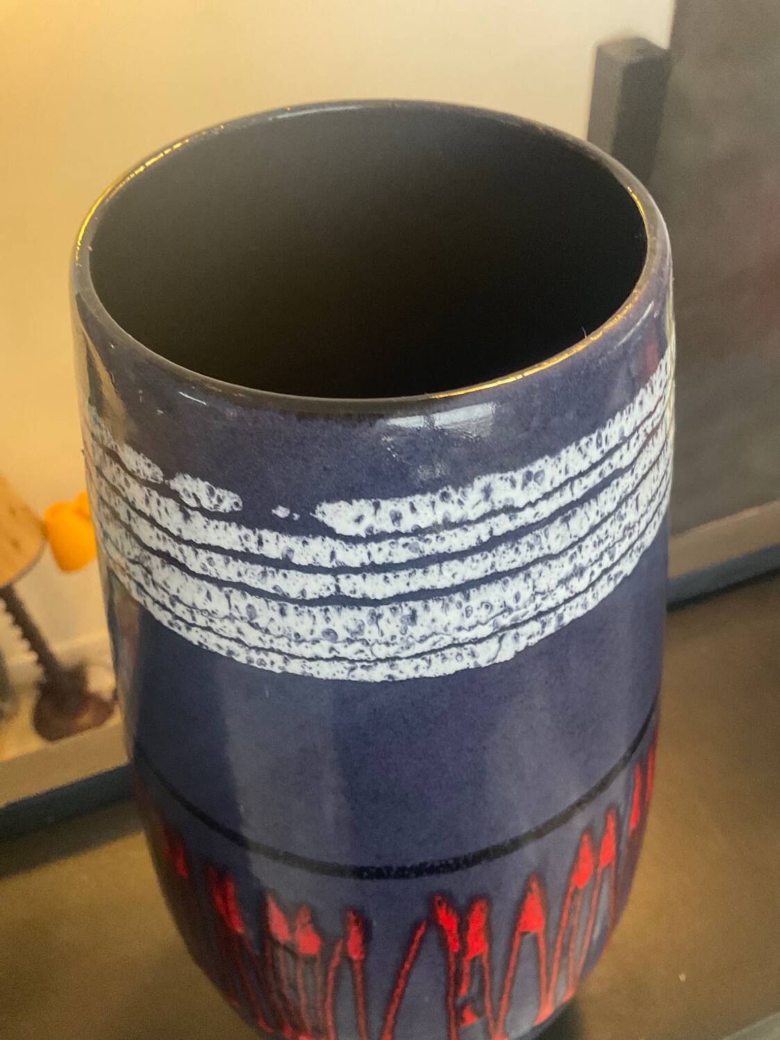 Vase vintage en céramique émaillée Germany