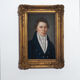 Portrait man 1930 in gold frame