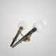 Exceptional double torch wall light modernist Arlus 50s height 44cm