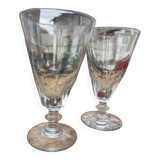Set - 2 Large thick glass absinthe glasses