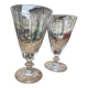 Set - 2 Large thick glass absinthe glasses