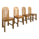 Série de 4 chaises style chalet en pin années 80