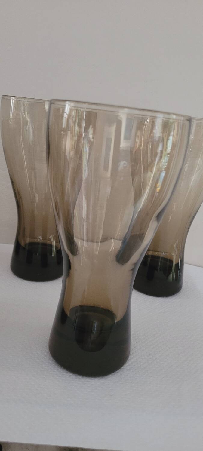Set of 12 80's long drink glasses