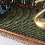Étagère murale en osier vintage