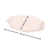 Plateau en verre rose Art Déco