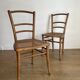 Paire de chaises bistrot cannées