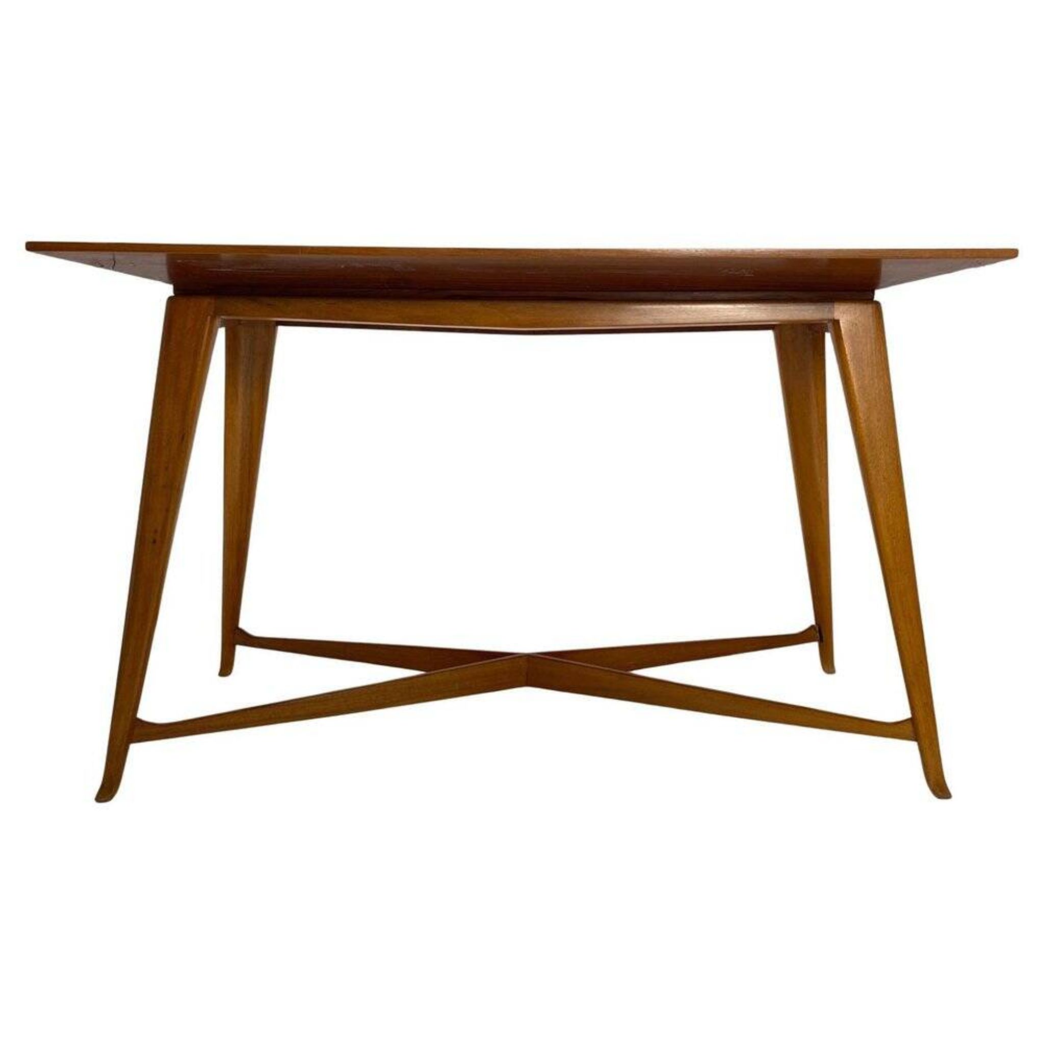 Table basse en bois dans le style de Gio Ponti, Italie, années 1950