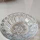 Ashtray/empty vintage pocket in cut bohemian crystal. decorated with diamond tips, braces