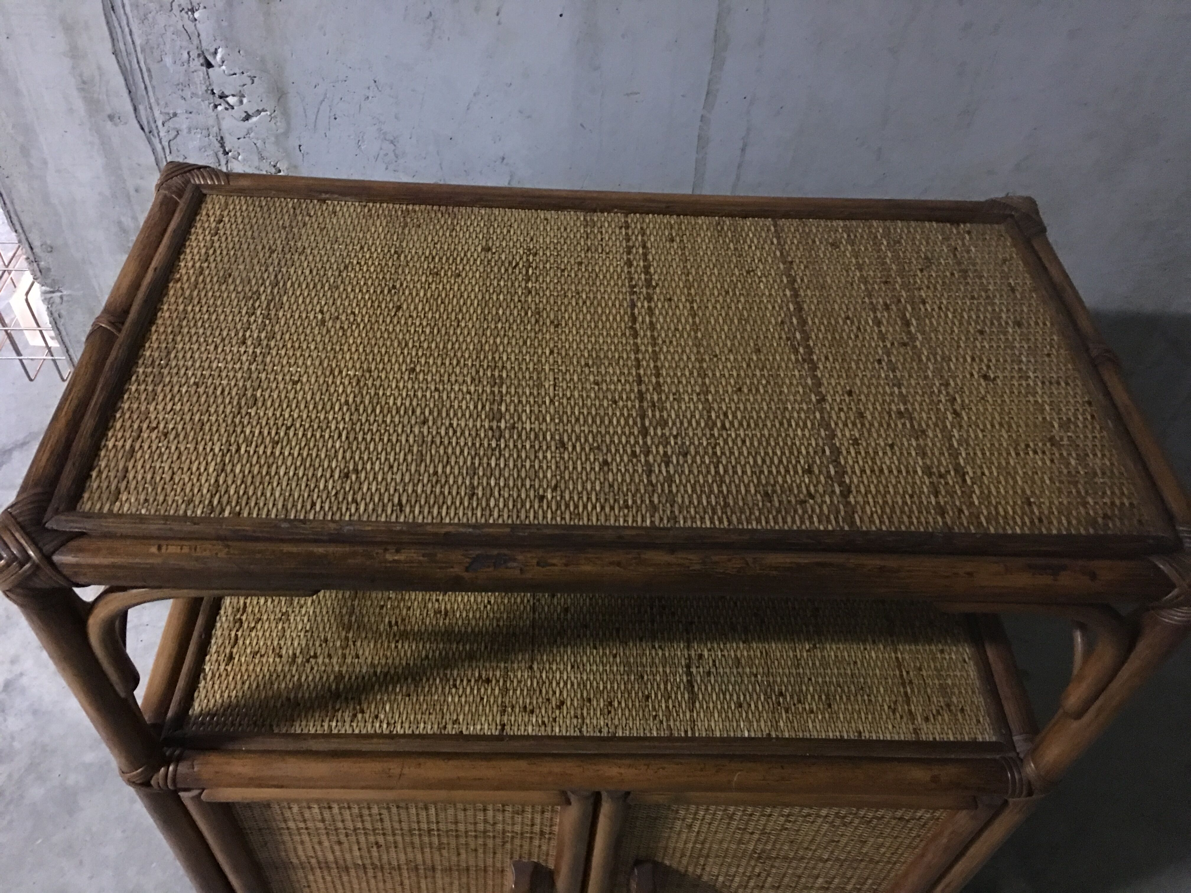 60s rattan buffet