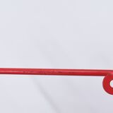 Vintage dog-shaped wall coat holder 90's Ikea red lacquered metal