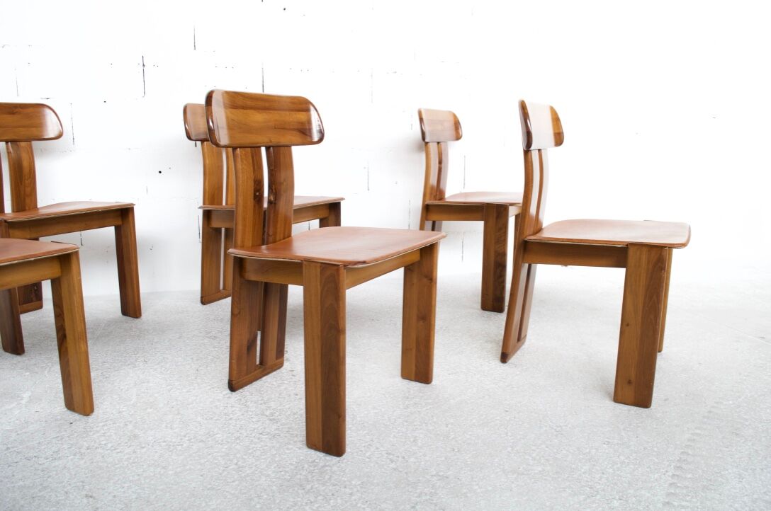 6 chairs natural leather walnut and beech sapporo 70 ' girgi mobili publisher