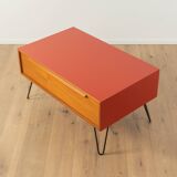 Stylish red chest of drawers from the 60s, WK Möbel