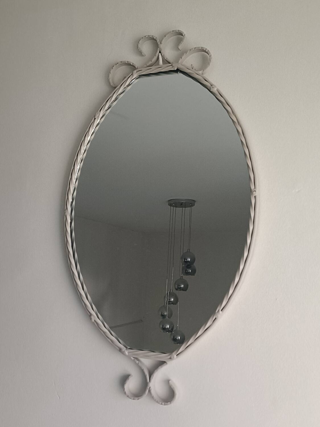 Vintage wrought iron mirror