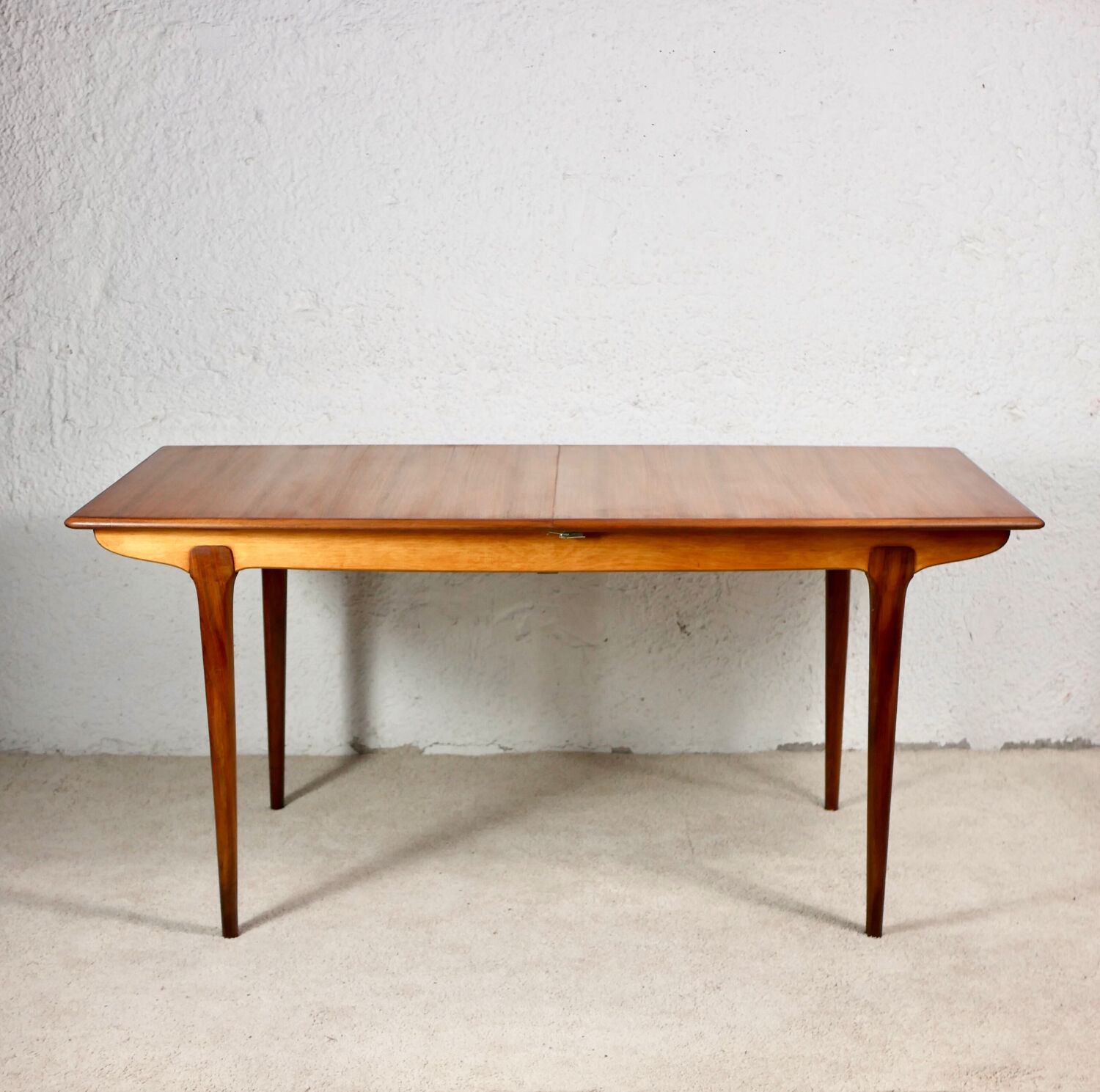 Scandinavian-style extendable teak table