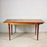 Scandinavian-style extendable teak table
