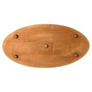 Vintage oval coffee table in solid walnut, Italy 1960s