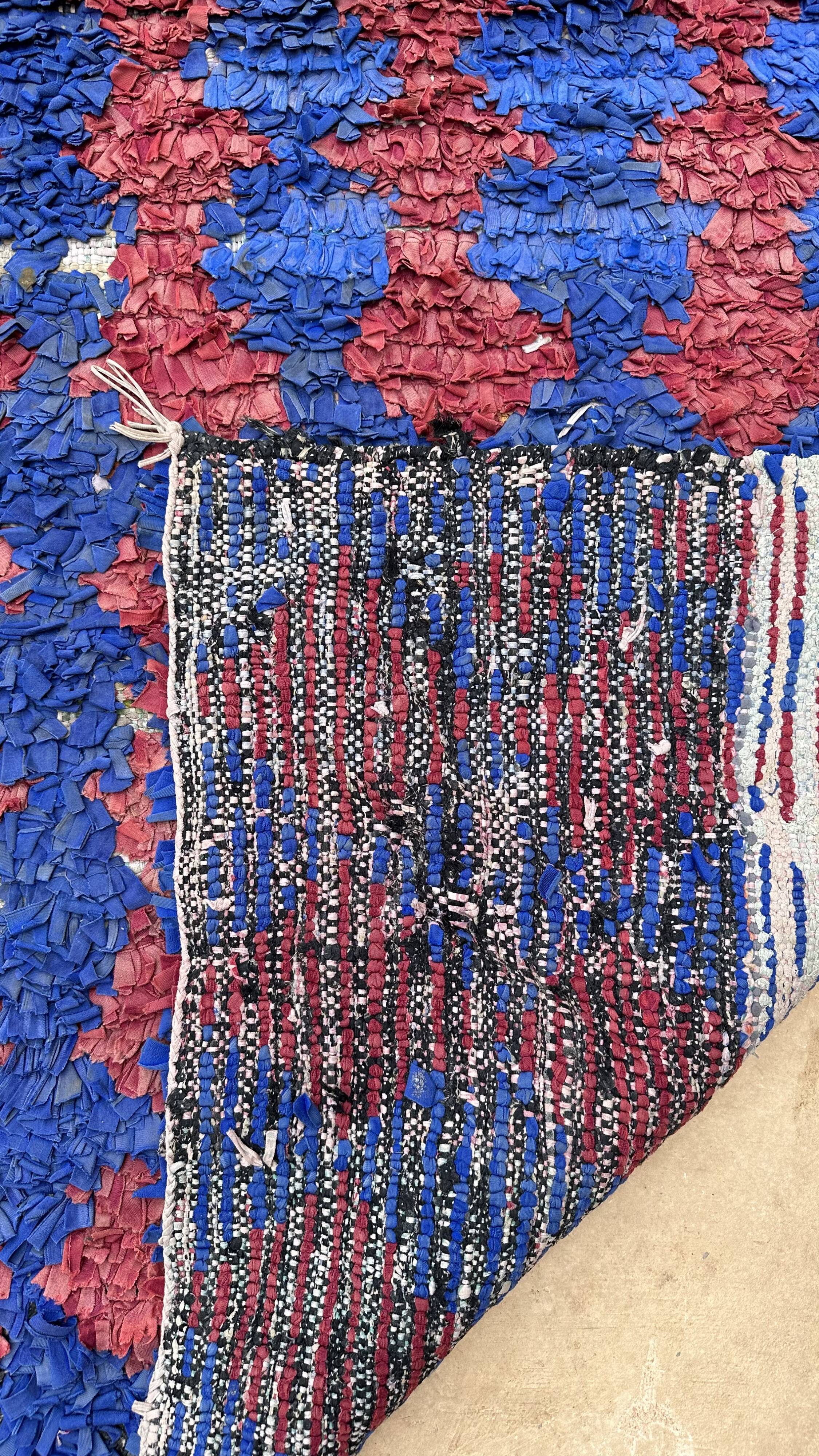 Colorful Boucherouite Moroccan rug - 98 x 230 cm