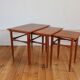 Scandinavian trundle tables made in teak Kai Kristiansen