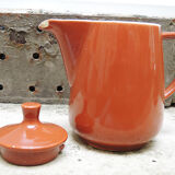 Ancienne cafetière en céramique marron