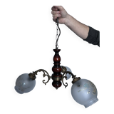 Vintage three-light chandelier