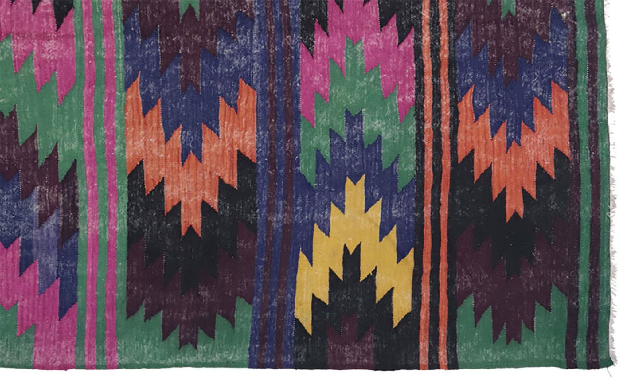 Turkish Kilim Yuruk Vintage 177x338 cm Geometric Multicoloured