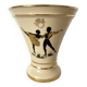 Antique "dancers" vase in opaline St Uze glass