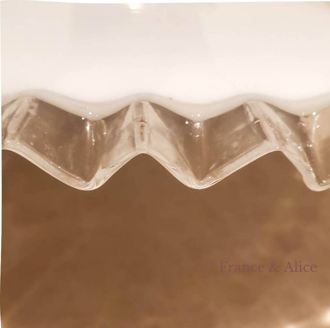 Vintage lampshade for pendant light in white opaline