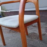 Scandinavian armchair in solid wood with armrests – 1990s