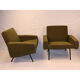 Pair of armchairs by Joseph André Motte, model 743 edited by Steiner 1950