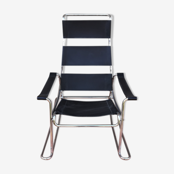 Rocking chair de style moderniste, années 80