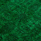 Hand-knotted persian rug 1970s 192 cm x 262 cm green wool carpet