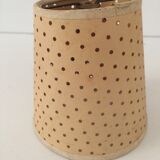Mini lampshade with vintage perforated cardboard pliers