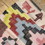 Moroccan Berber carpet Kilim Boucherouite Neuf 1, 68x1m