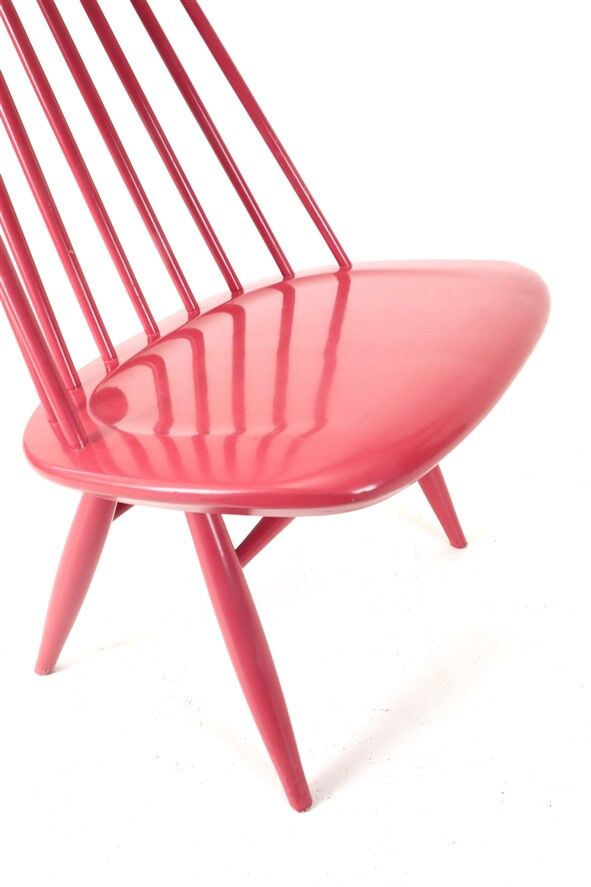 Asko / Ilmari Tapiovaara "Mademoiselle" spindle-back armchair / mid-century modern design / Finland / 1950s-60s